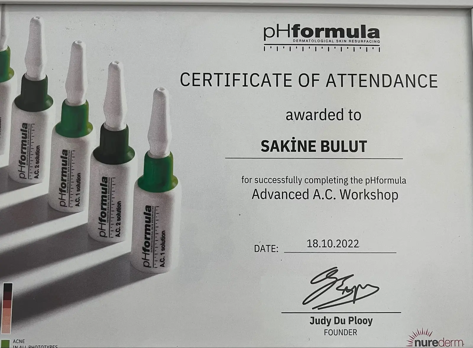 Advanced A.C. Workshop sertifikası